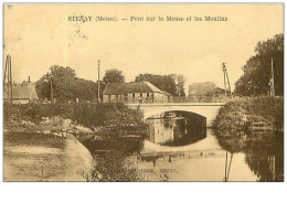 55.STENAY.n°6.PONT SUR LA MEUSE ET LES MOULINS.RARE - Stenay