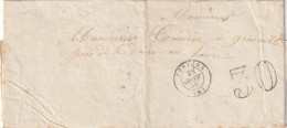 1854 - CALVADOS - Lettre De COUDRAY Vers Gerville La Doine LE HAVRE , Seine Maritime - 1849-1876: Période Classique