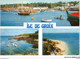 CAR-AAYP6-56-0391 - ILE DE GROIX - Port-Tudy - Petite Crique Et Vue Sur Port-melite - Les Grands Sables - Sonstige & Ohne Zuordnung