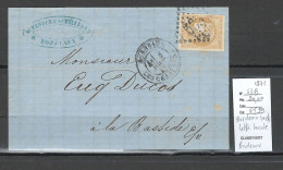 Lettre - Bordeaux - Yvert 43B - Emission De Bordeaux - Lettre Locale - 1871 - 1849-1876: Classic Period