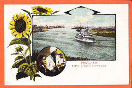 14995 / ⭐ PORT-SAÏD Egypte ◉ Entree Croiseur Cuirassé Militaire Du Canal Bi-vues Médaillon Egypt 1900s ◉ Edition ? N° 64 - Puerto Saíd
