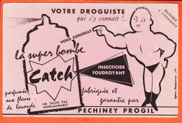 14839 / ⭐ CATCH La Super Bombe Insecticide Foudroyant PECHINEY PROGIL Droguiste Buvard-Blotter Agence Rhodanienne JM - Wash & Clean