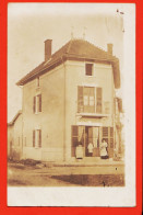 14683 / Rare Carte-Photo MARLIEUX 01-Ain Maison Angle Grande-Rue Laiterie 21-06-1911-FLOCHON Nouvelle Mariée Installée - Unclassified