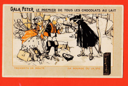 14823 / ⭐ ♥️ Peu Commun Chocolat GALA PETER Premier De Tous Chocolats LAIT- Incidents Route BOURSE Ou VIE Cppub 1920s  - Publicité