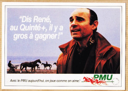 14807 / ⭐ Guy MARCHAND PMU Dis RENE Au QUINTE+ Il Y A Gros à GAGNER Tiercé Agence SINERGY 1990-REPRODUCTION ATLAS - Advertising