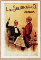 14750 / ⭐ COGNAC L. DE SALIGNAC Carton Publicitaire 1900 Un Siècle De Réclames Repoduction Affiche - Advertising