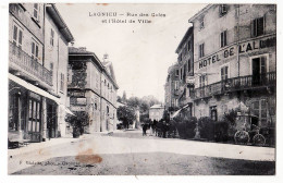 14633 / LAGNIEUX Lagnieu 01-Ain Rue Des Cafés Et HOTEL De VILLE 1910s - VIALATTE Photo OYONNAX - Non Classés