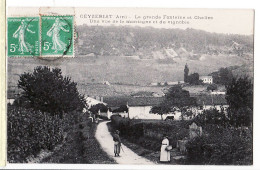 14687 / CEYZERIAT 01-Ain Grande Fontaine Et CHALLES Vue Montagne Du Vignoble 1910s De BERU à GUILLOT Rue Chartreux Lyon - Unclassified