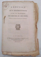 Addition Aux Instructions Sur La Marque Des Mesures Et Poids (Frimaire An 10) - Documents Historiques