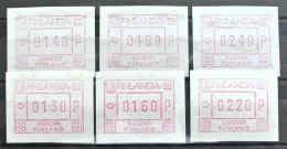 FINNLAND 1988 " AUTOMATMARKEN " Michelnr  ATM 6 X Nr 4 Sehr Schon Posrfrisch € 15,00 - Automaatzegels [ATM]