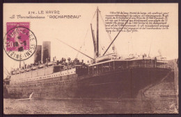 CPA " Le Transatlantique Rochambeau " - Paquebots