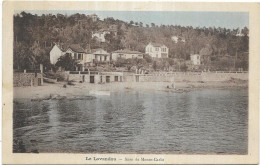 D 83. LE LAVANDOU..ANSE DE MONTE CARLO. CARTE ECRITE - Le Lavandou