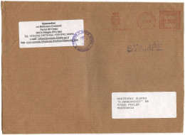 BIG COVER Italy Foligno Comune Via Macedonia 2000,franking Machine - 1991-00: Marcophilie