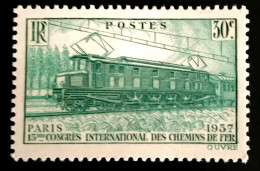 1937 FRANCE N 339 - 13eme CONGRÈS INTERNATIONAL DES CHEMINS DE FER - NEUF** - Unused Stamps