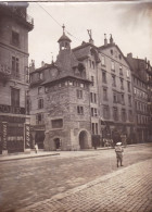 Photo Originale - Année 1908 -  GENEVE - Rue Du Rhone - La Tour - Lieux
