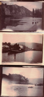 Photo Originale  - Année 1907 -  Riviere La MEUSE - Lot De 3 Photos - Places