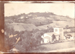 Photo Originale - Année 1905 - CAUZAC ( Lot Et Garonne ) L'église Sainte Eulalie - Places