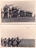  Photo Originale - 1941 - Guerre 1939/45 - Soldats Allemands - Tir En Masse Sur Un Avion Francais - LOT 2 PHOTOS - Oorlog, Militair