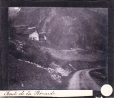 PLAQUE DE VERRE -  Photo  - Les Alpes -route De La BERARDE ( Saint-Christophe-en-Oisans )  - Année  1890 - Glasdias