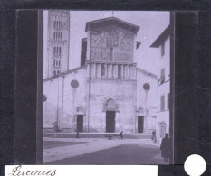 PLAQUE DE VERRE -  Photo  1890 - Italie - LUCCA - LUCQUES - Cathedrale San Martino  - Glasdias