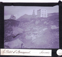 PLAQUE DE VERRE -  Photo  - Les Alpes - Le PETIT SAINT BERNARD -   Année  1890 - Diapositiva Su Vetro