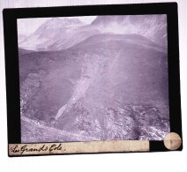 PLAQUE DE VERRE Photo - Les Grands Cols Des Alpes - Glacier Du Mont De Lans -  Année  1890 - Glass Slides