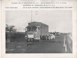 REF ENV15 26.5 X 20.5 Fiche Pédagogique Police Accident De La Circulation Ingrandes Sur Loire Camion Citroen 2cv - Auto's