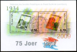 LUXEMBOURG, LUXEMBURG 2009, BLOCK BF 22, MI 1842-1843,  75 JAHRE FSPL,    ESST GESTEMPELT, OBLITERE - Blocks & Sheetlets & Panes