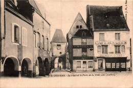 N°3657 W -cpa Noyers Sur Serein- La Place Et La Porte De La Ville- - Noyers Sur Serein