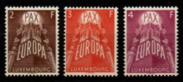 LUXEMBOURG     -    1957  -    EUROPA   .  Y&T N° 531 à 533 **.   Cote 105,00 Euros - 1957