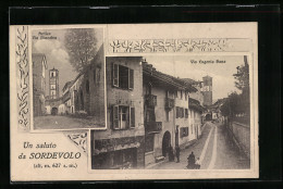 Cartolina Sordevolo, Antica Via Maestra, Via Eugenio Bono  - Other & Unclassified
