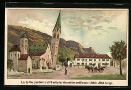 Artista-Cartolina Terlano, Torre Pendente, Demolite Nell`anno 1884  - Autres & Non Classés