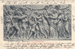 Niederwalddenkmal B.Rüdesheim Am Rhein, Relief, Das Wiedersehen Gl1904 #G5434 - Autres & Non Classés