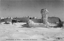 Brockenhotel Im Winter Rückseite Mit Brunnen Gl1912 #172.363 - Sonstige & Ohne Zuordnung