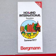 AMSTERDAM / BERGMANN - NETHERLANDS, Vintage City Map 1977, Prospect, Guide, (pro5) - Dépliants Touristiques