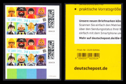 !a! GERMANY 2024 Mi. 3821 MNH Vert.PAIR From Folioset W/ EAN - 50 Years Of Playmobil - Nuevos