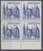 1979 , Mi 1605 ** (9) -  4 Er Block Postfrisch - 700 Jahre Dom Zu Wiener Neustadt - Ungebraucht