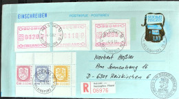 FINNLAND 1982 " R BRIEF MIT AUTOMATMARKEN " Michelnr  ATM 3 X Nr 1 Sehr Schon Gestempelt € 10.00 - Automatenmarken [ATM]