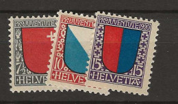 1920 MNH Switzerland Mi 153-55 Postfris** - Nuovi