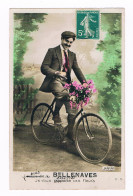 D 03 - Carte Fantaisie - DE BELLENAVES JE VOUS ENVOIE CES FLEURS - Cycliste - Sonstige & Ohne Zuordnung