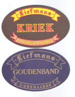 Bierviltje - Sous-bock - Bierdeckel : LIEFMANS KRIEK - OUDENAARDE - GOUDENBAND  (B 594) - Bierviltjes