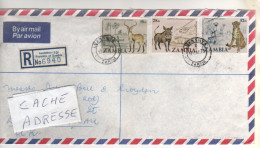 Timbres  " Animaux " ,  Sur Lettre , Cover , Mail Registered , Recommandée Du 17/01/79 Pour GB - Zambie (1965-...)