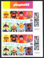 !a! GERMANY 2024 Mi. 3821 MNH Vert.PAIR From Folioset (t2) - 50 Years Of Playmobil - Ungebraucht