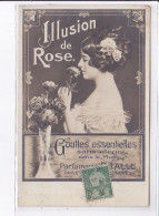 PUBLICITE : Parfumerie DRALLE à Paris - Illusion De La Rose - Très Bon état - Advertising