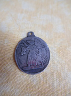 Médaille Religieuse Ancienne/Saint Joseph Modèle De Pureté Priez Pour Nous/Argent?/ Fin XIXéme            MEDR65 - Religion &  Esoterik