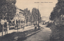 Lombardia   -  Milano    -  Vilae Vittorio Veneto     - F. Piccolo  - Viagg -  Bella Animata Con Tram - Milano