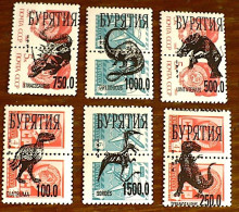 RUSSIE-URSS, Prehistoire. Animaux Prehistoriques (6 VALEURS EMISES EN 1994) ** MNH, Sans Charniere. - Préhistoriques