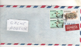 Timbres  " Oiseau , Monument " ,  Sur Lettre , Cover , Mail Express Du 06/12/91 - Bahamas (1973-...)