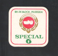 OUD Bierviltje - Sous-bock - Bierdeckel : SPECIAL 6 - BR. DE BLOCK - PEIZEGEM  (B 621) - Portavasos