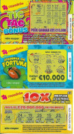 Portugal , 3 Lottery Tickets Raspadinha - Billetes De Lotería